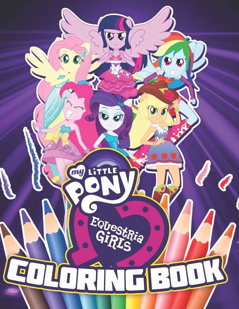 My little pony equestria girls coloring book exclusive illustrations child activity