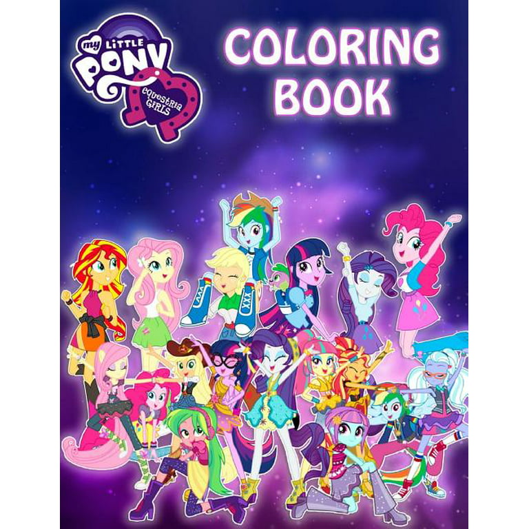 My little pony equestria girls coloring book illustrations and mazes