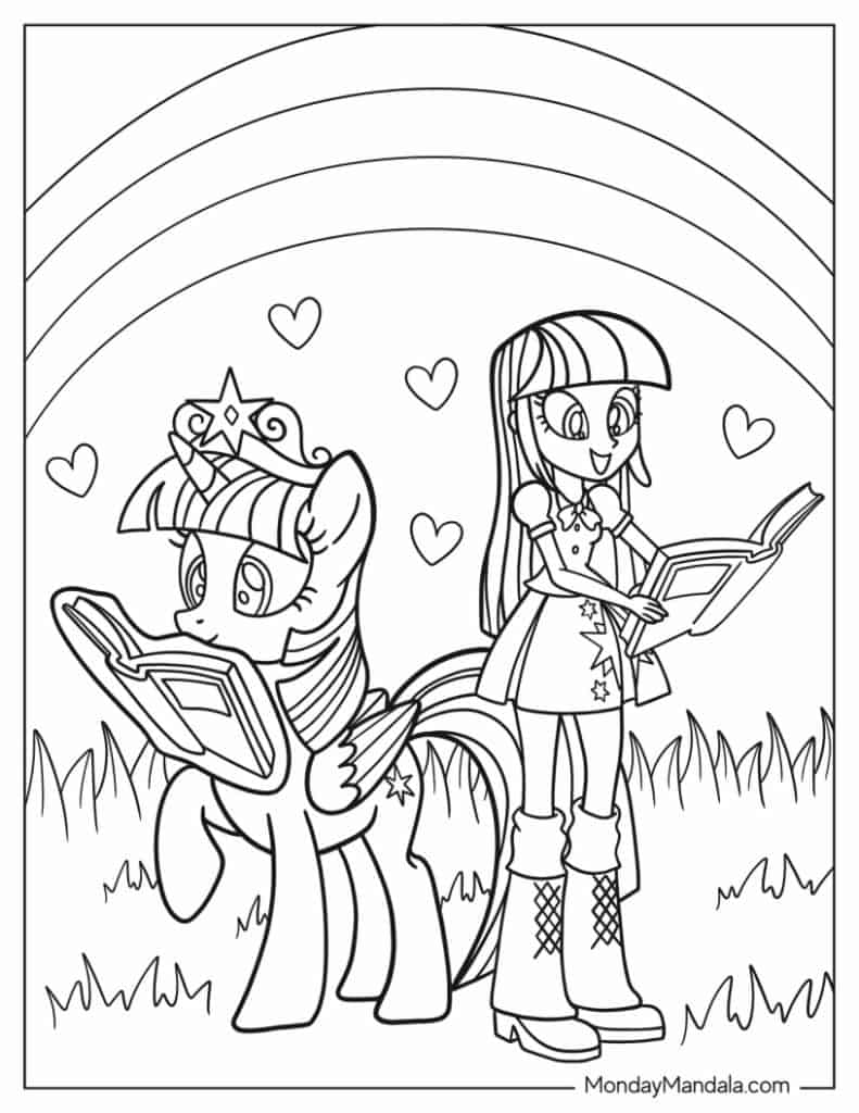 My little pony coloring pages free pdf printables