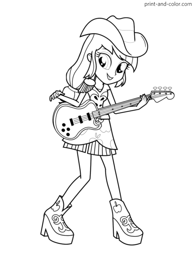 Equestria girls colouring pages main six edition rageregression