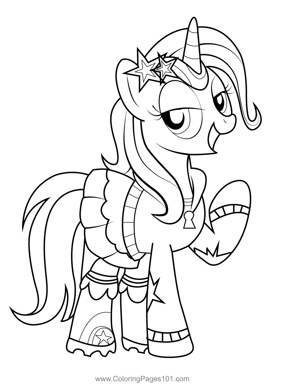 Trixie my little pony equestria girls coloring page for kids
