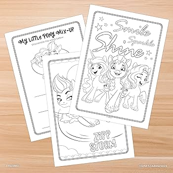 My little pony page color and trace coloring book with tracing sheets and stickers bendon toys games