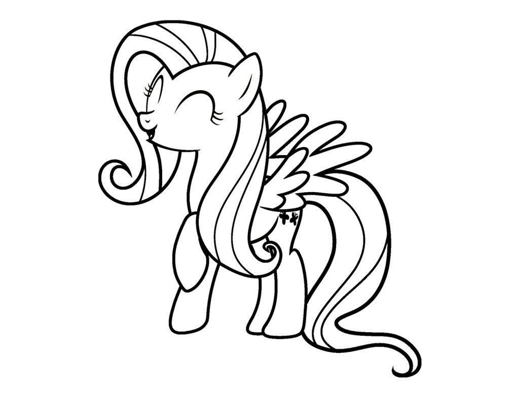 Fluttershy coloring pages
