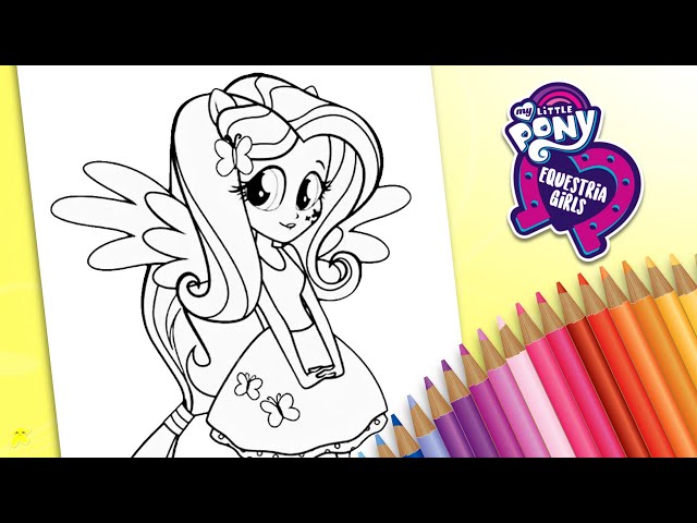 Coloring my little pony equestria girl fluttershy kp