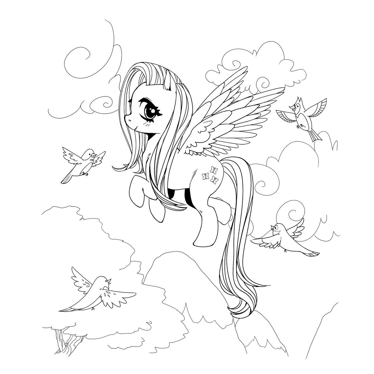 Fluttershy coloring page by chicknchasr on