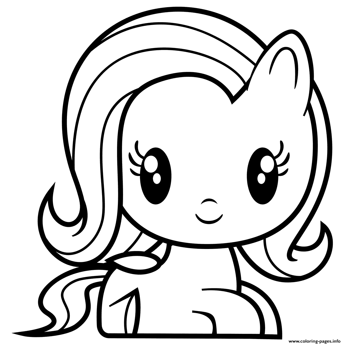 Little pony fluttershy coloring page printable