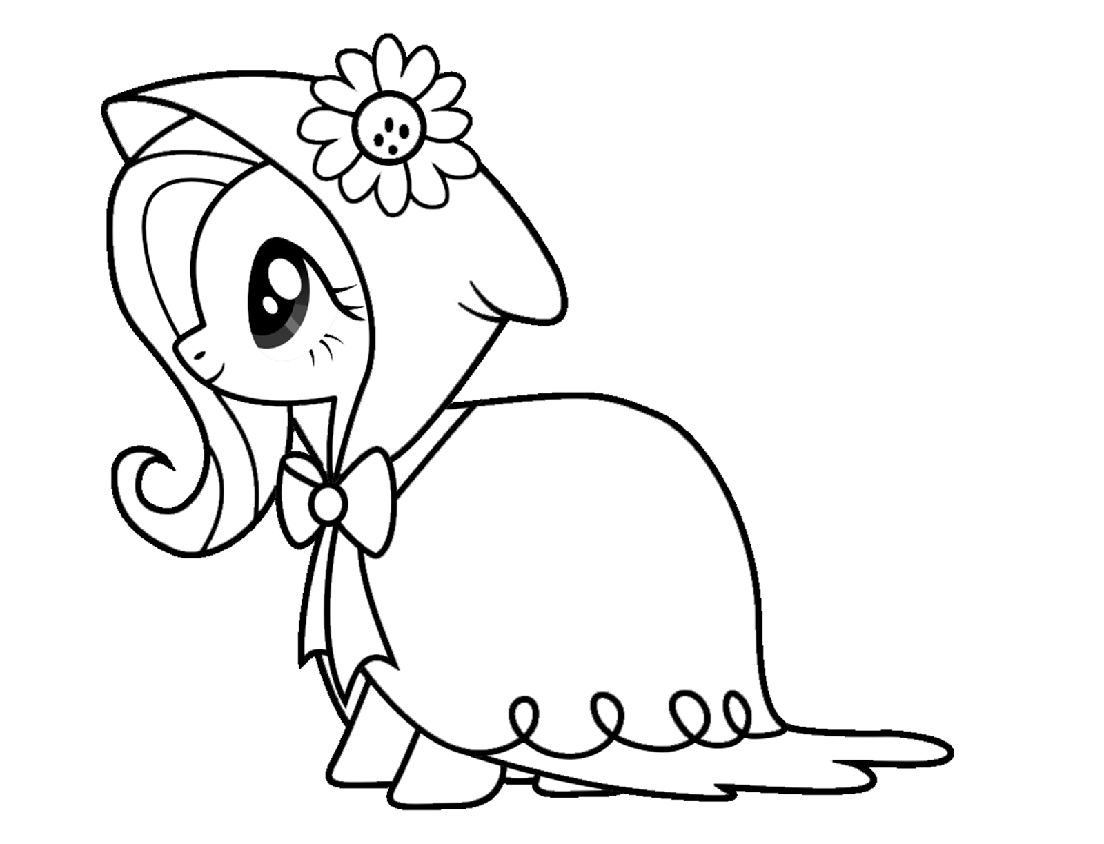Fluttershy coloring pages