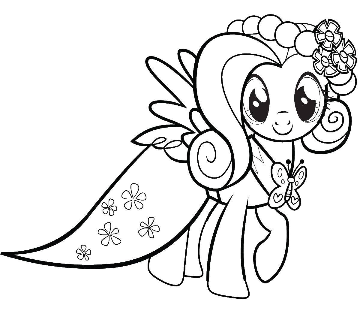 Online coloring pages coloring fluttershy coloring