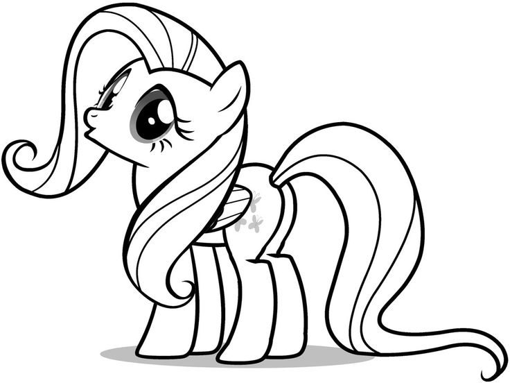 Fluttershy coloring pages