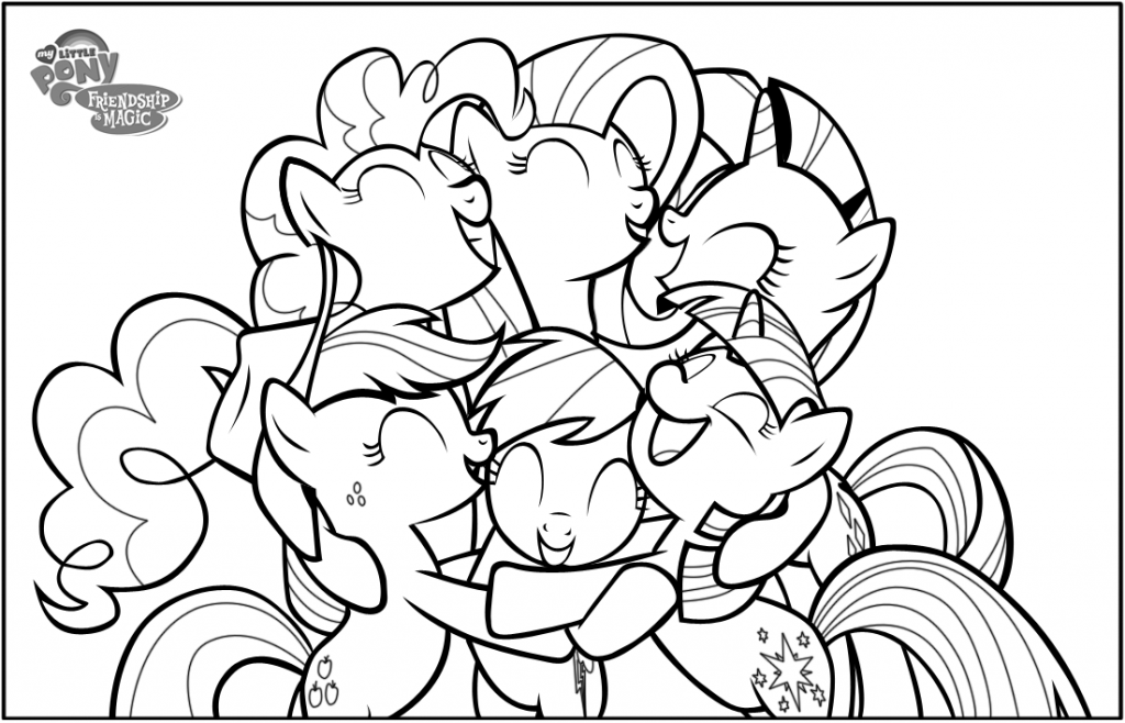 Hasbro and shout kids roundup my little pony coloring page