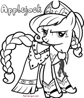 Applejack my little pony friendship is magic coloring in pages