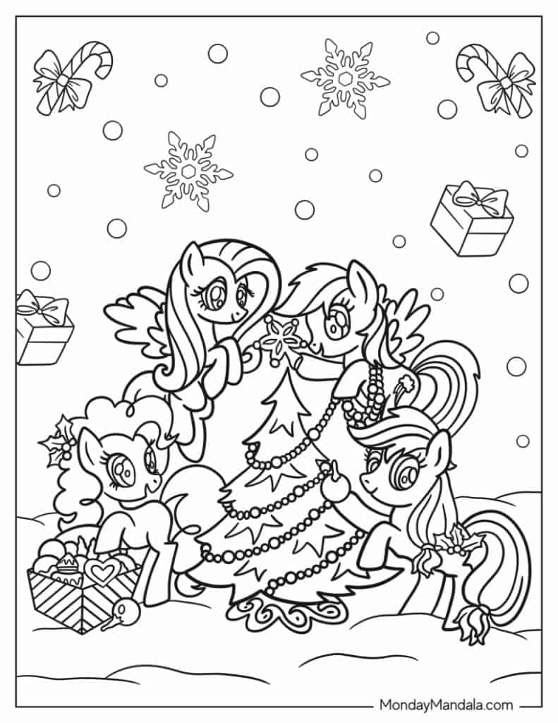 My little pony coloring pages free pdf printables