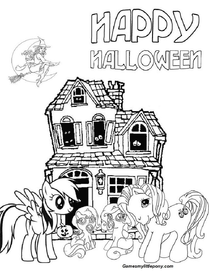 Happy halloween pony my little pony coloring halloween coloring pages halloween coloring
