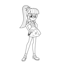 My little pony human coloring pages for kids
