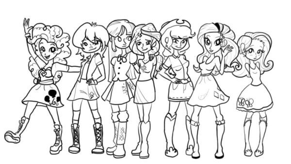 Totally different but such nice girls coloring page