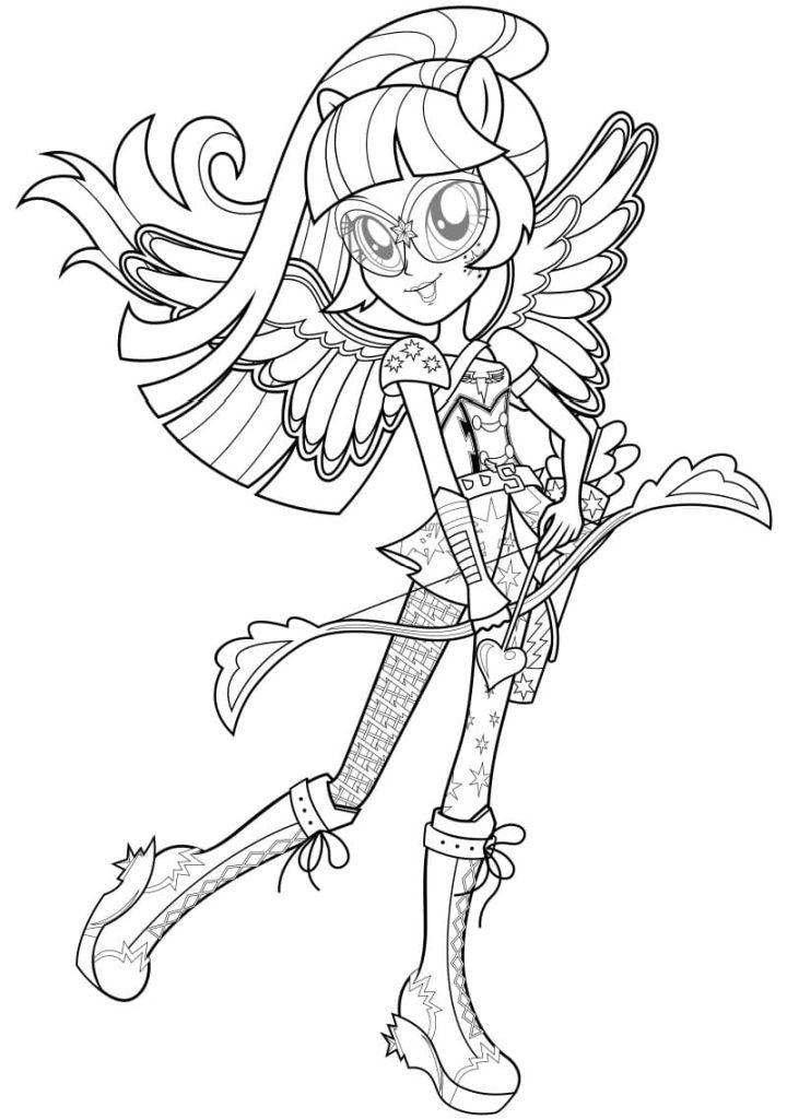 Free equestria girls coloring pages for kids and adults