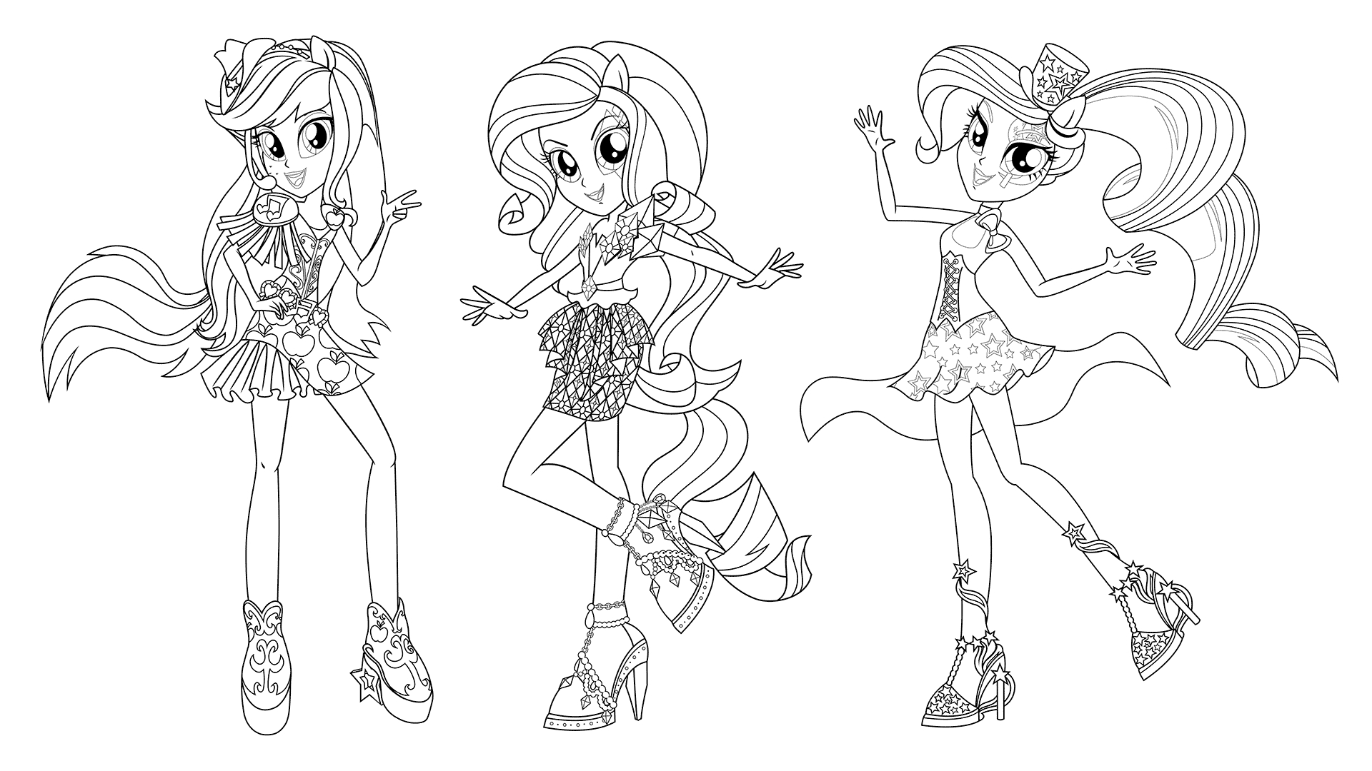 Equestria girls coloring pages