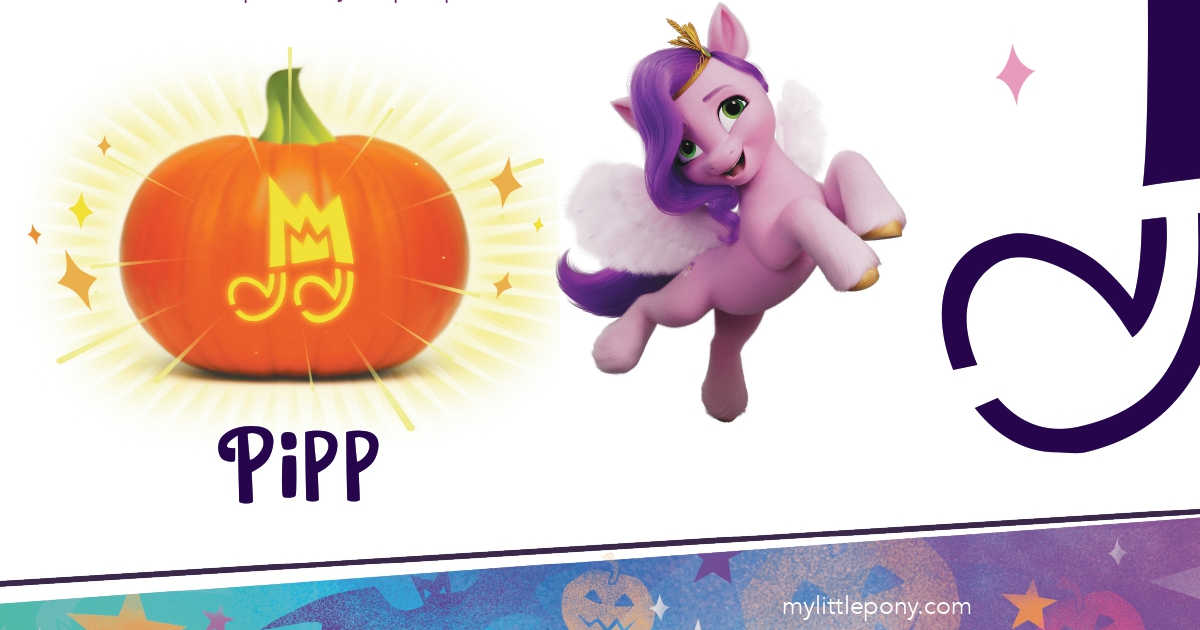 Free printable mlp pipp pumpkin stencil