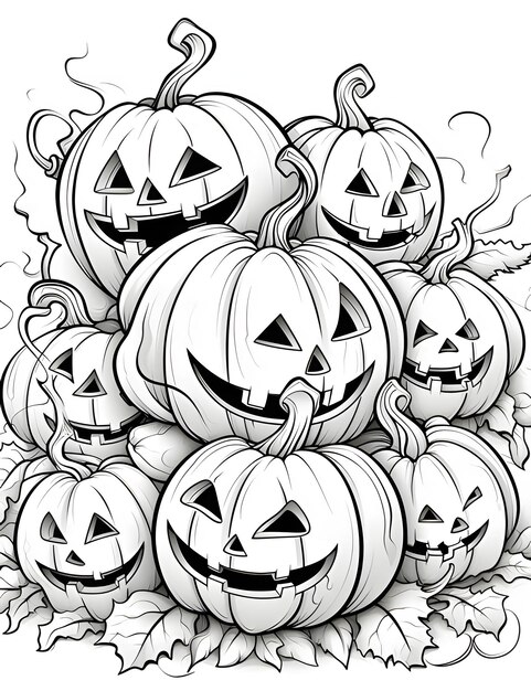 Page halloween coloring book images