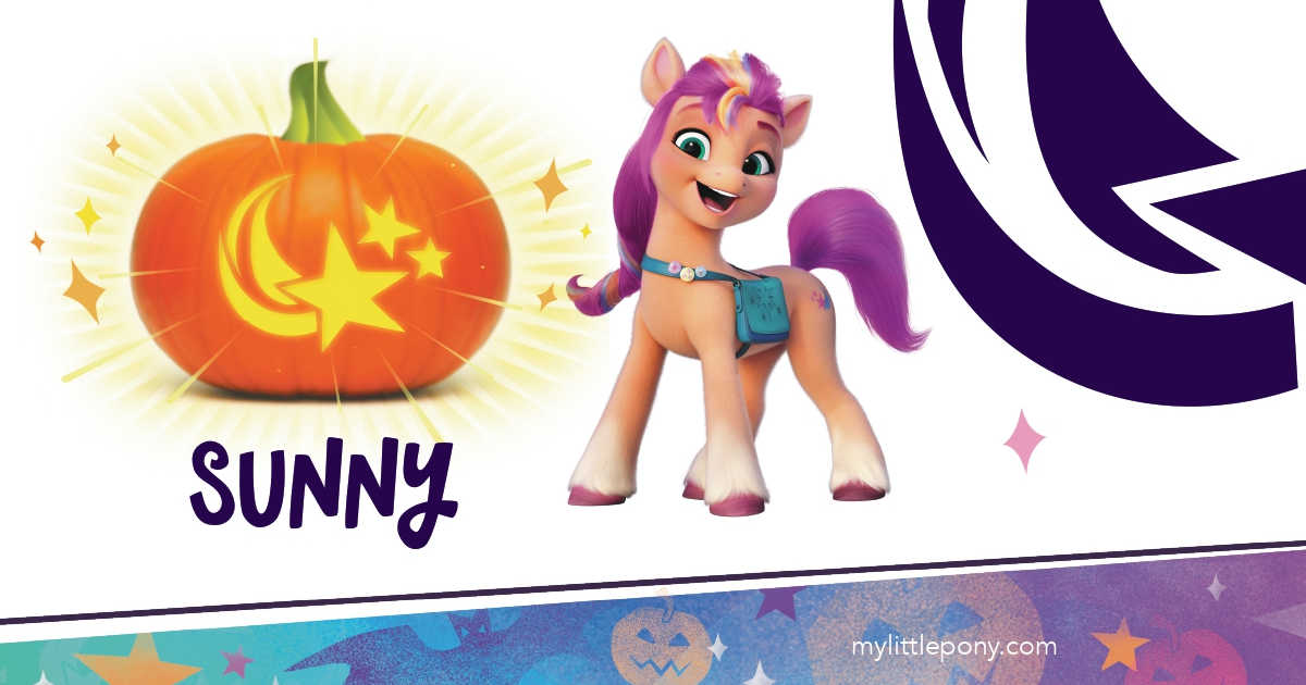 Free printable mlp sunny pumpkin stencil