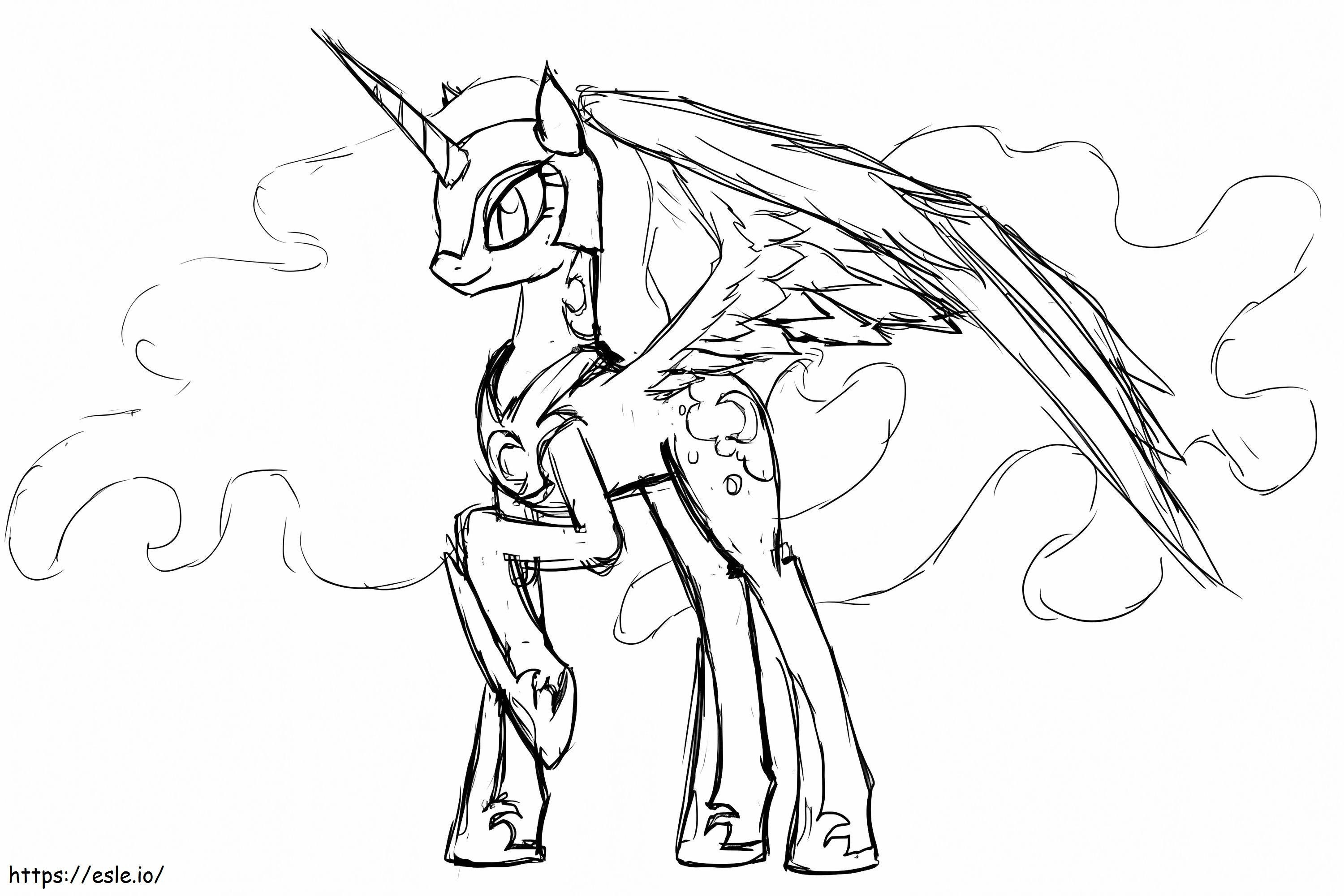 Printable princess luna coloring page