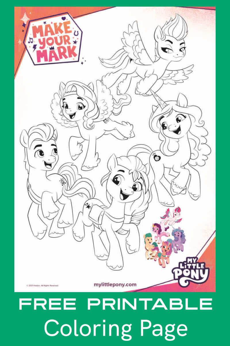Free printable my little pony coloring page
