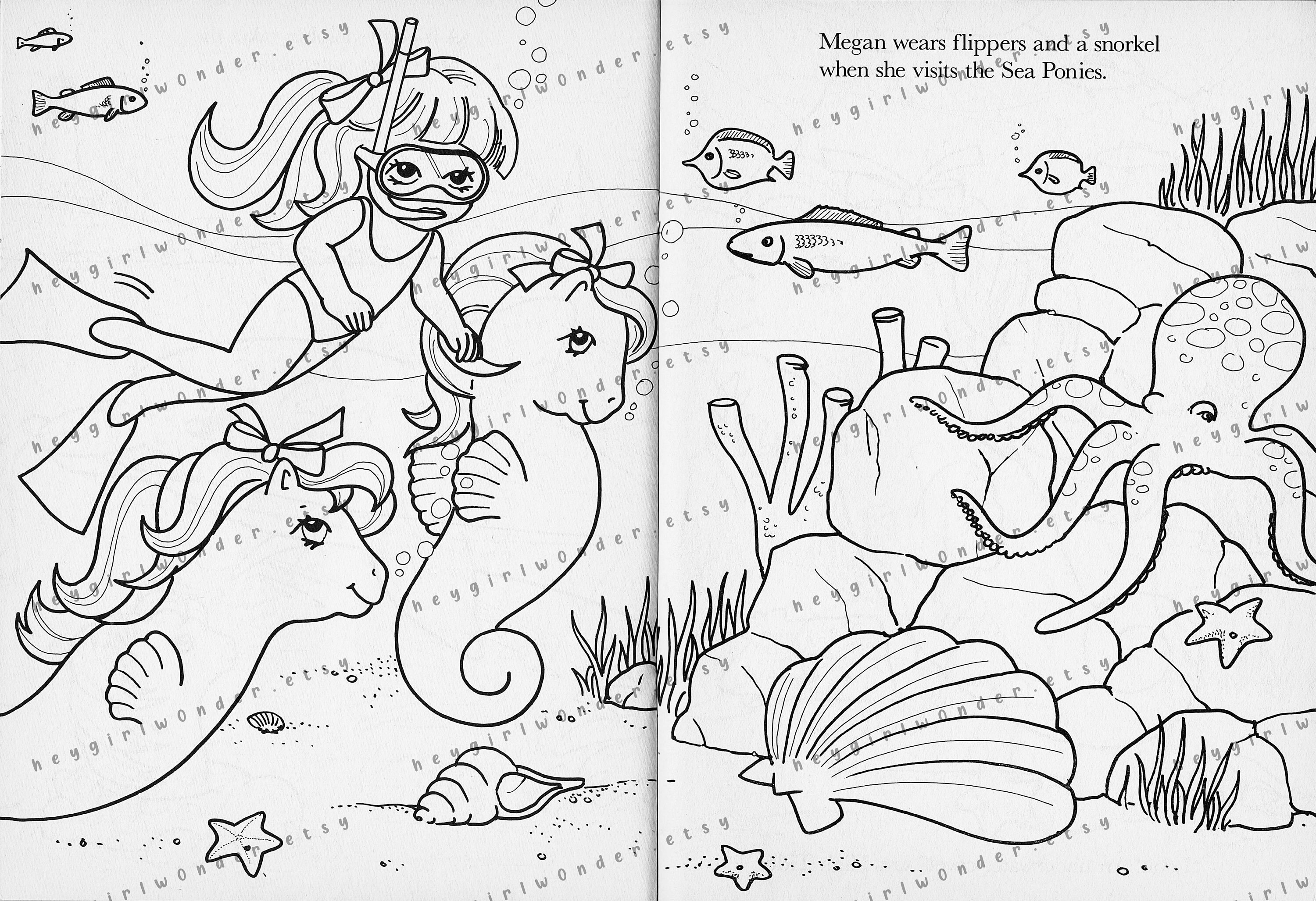 Pdf file the sea ponies my little pony coloring book pages