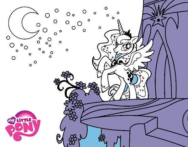 Colored page princess luna my little pony painted by user not registered