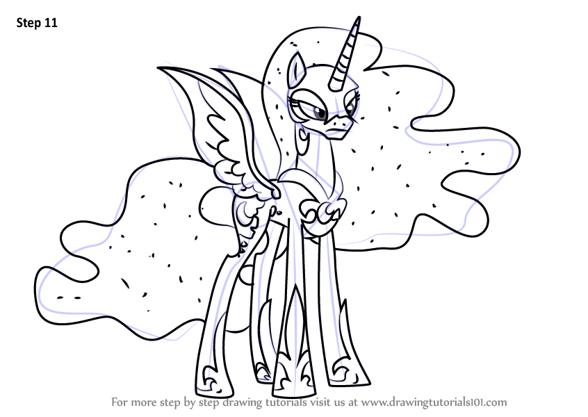 How to draw nightmare moon from my little pony