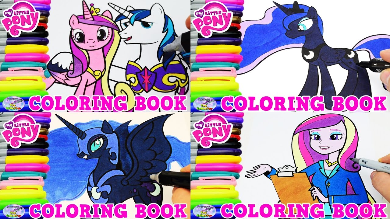 Y little pony coloring book princess cadance luna episode surprise egg and toy collector setc