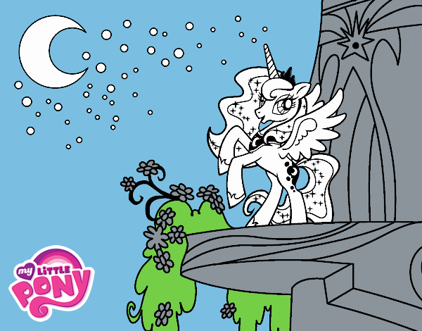 Colored page princess luna my little pony painted by user not registered