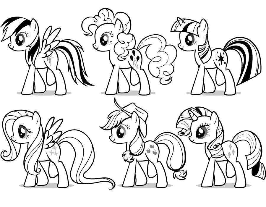 Online coloring pages coloring characters from my little pony coloring