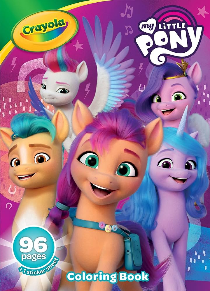 Buy crayola my little pony colorg book with stickers gift for girls and boys pages ages multi