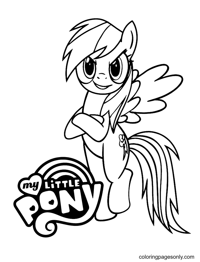Rainbow dash coloring pages printable for free download