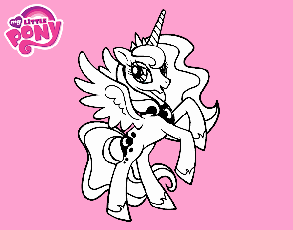 Colored page princess luna painted by user not registered