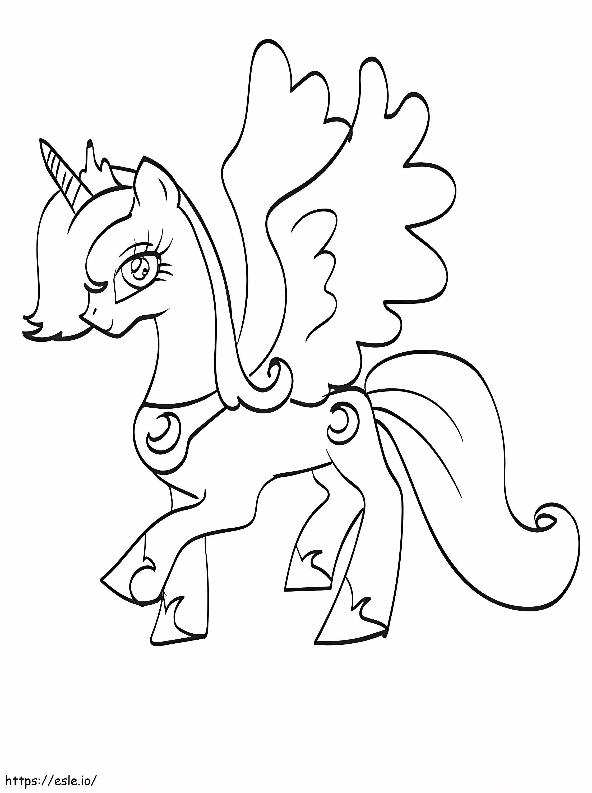 Kawaii princess luna coloring page