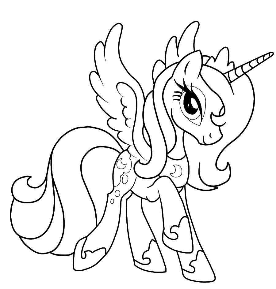 Online coloring pages princess coloring princess luna pony ponies