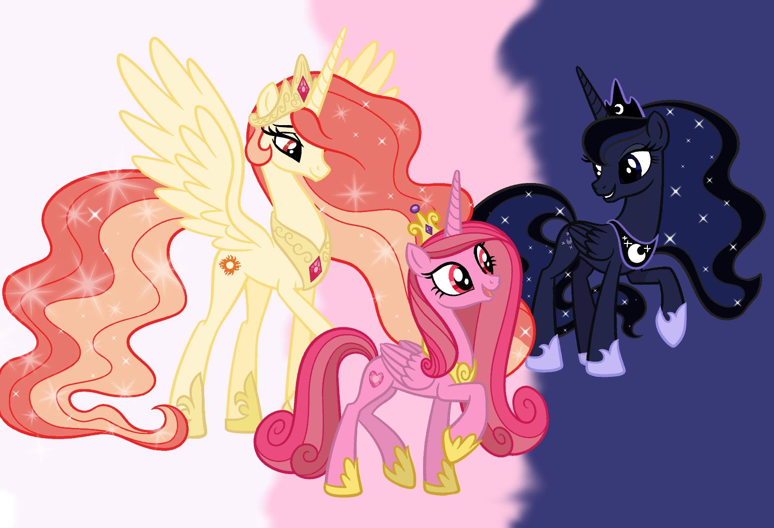Mlp princess coloring page redesigns by angelsbaca on