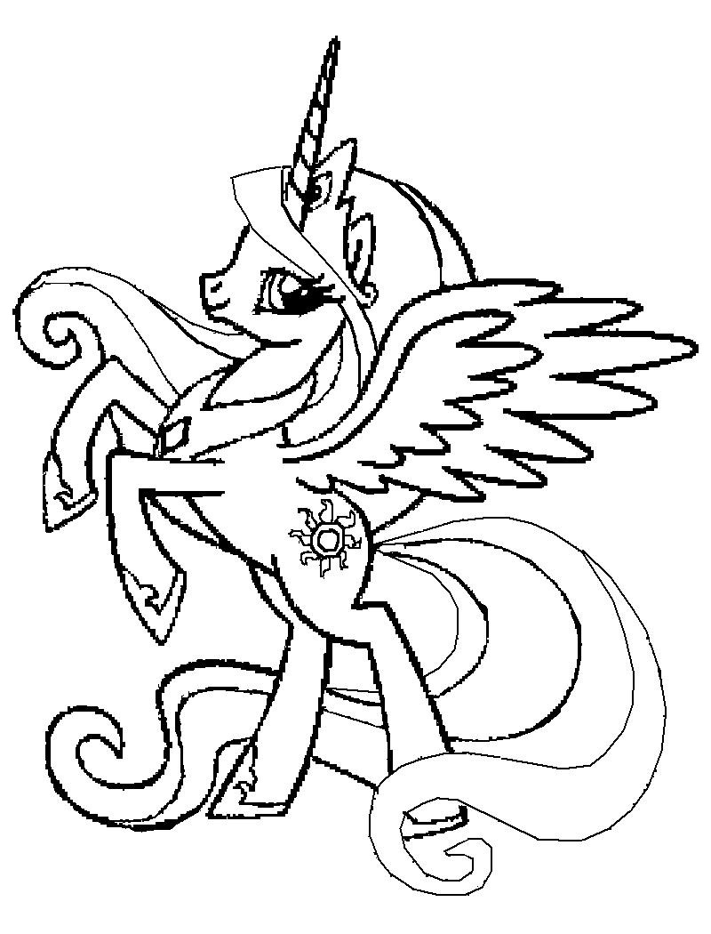 Kids under my little pony coloring pages
