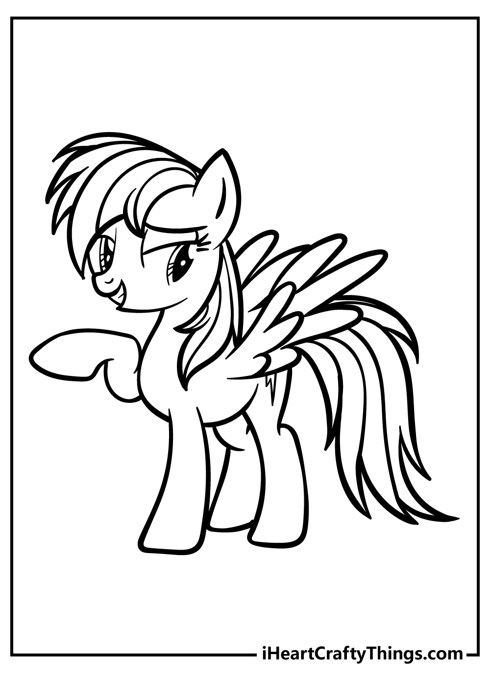 Rainbow dash coloring pages free printables