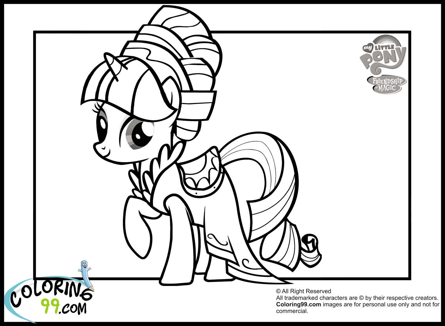 My little pony rarity coloring pages team colors