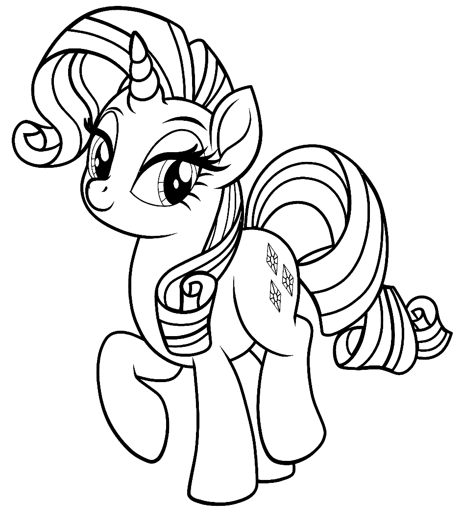 Rarity coloring pages printable for free download