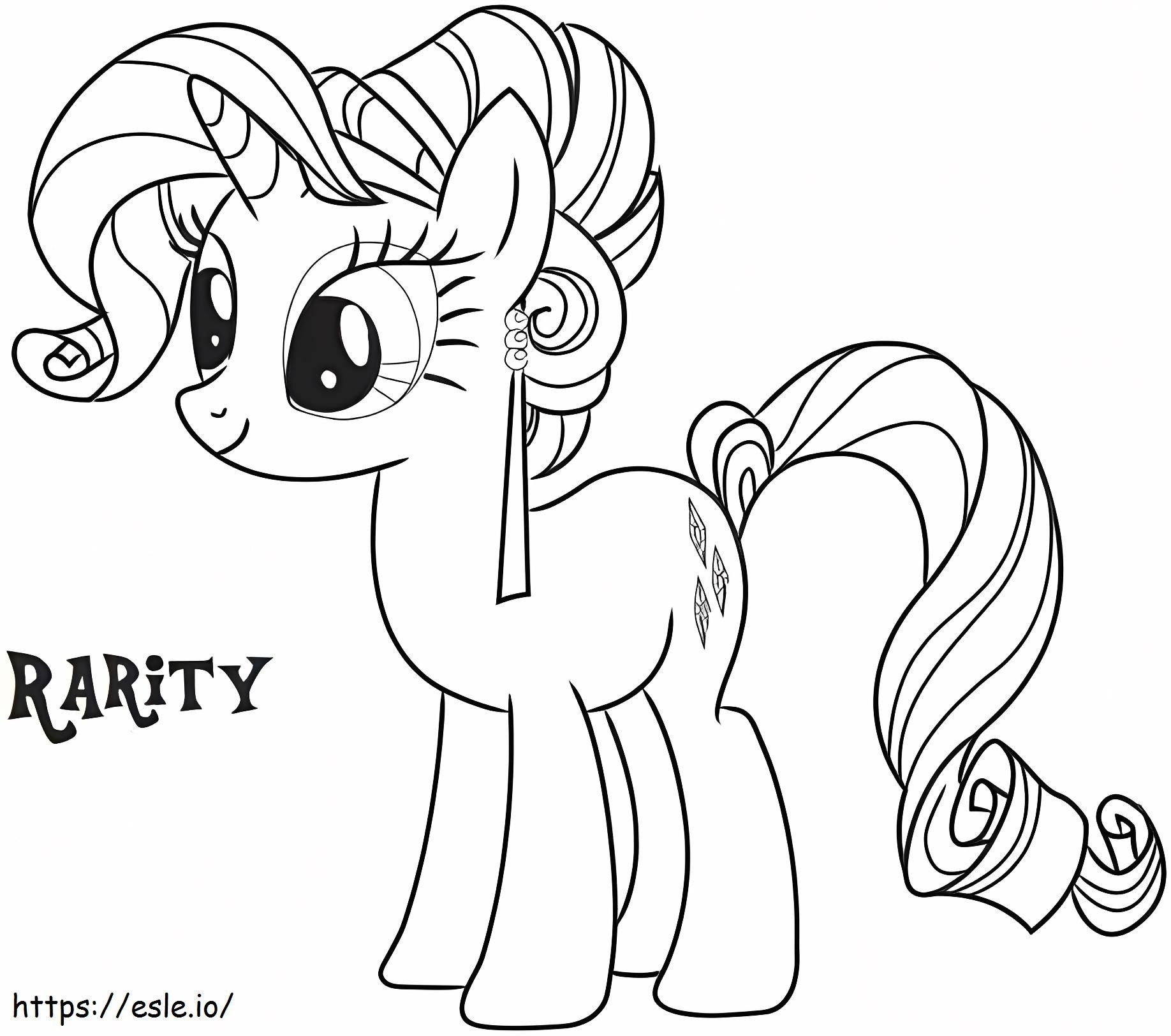 Pony rarity a coloring page