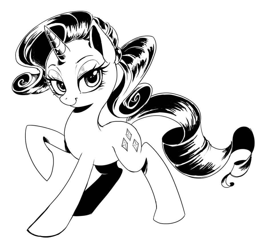 Rarity and her ponytail by shira
