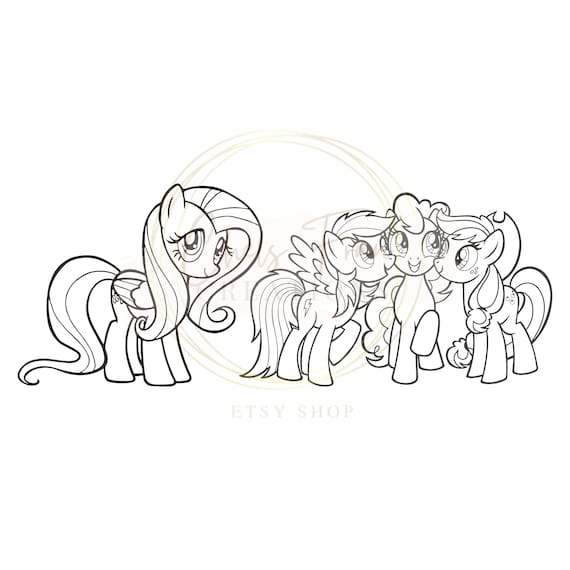 My little pony svg dxf png cut files for cricut and silhouette instant download