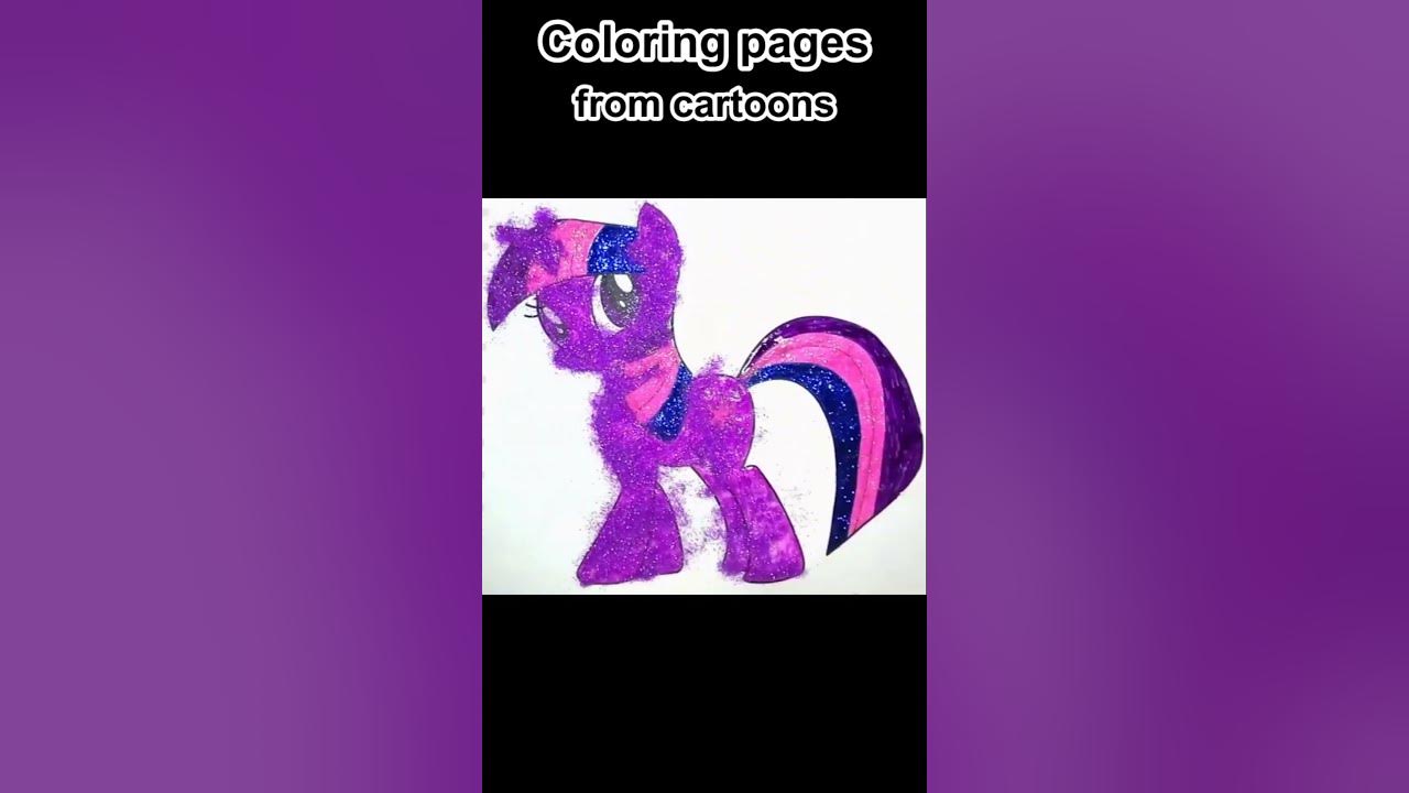 My little pony coloring book ð mlp coloring page with glitter ð