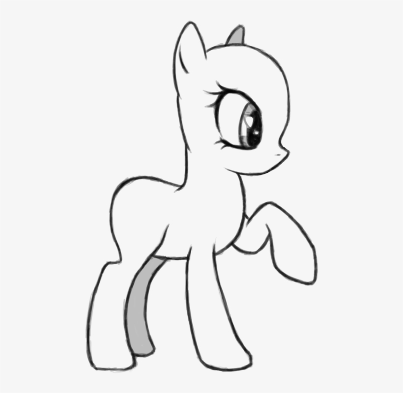 Drawn ponytail outline