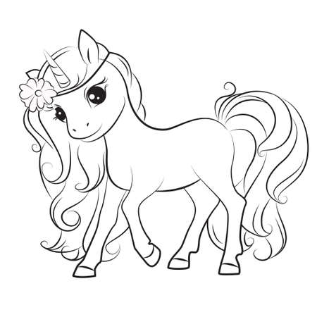Unicorn coloring pages cliparts stock vector and royalty free unicorn coloring pages illustrations