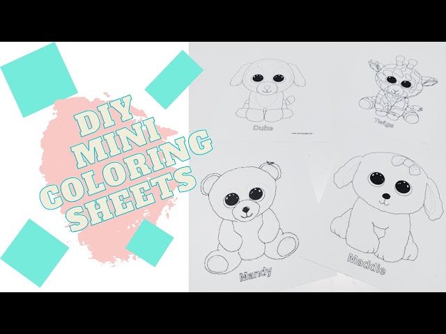 Diy mini coloring sheets silhouette studio