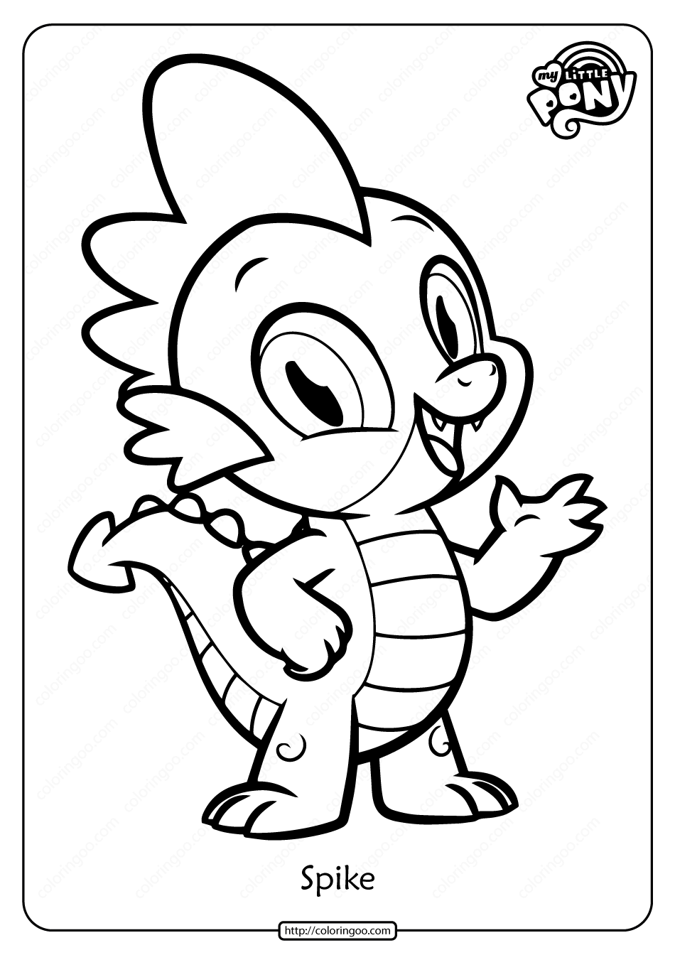 Free printable mlp spike coloring pages top quality free printable coloring drawing painâ my little pony coloring my little pony drawing dragon coloring page